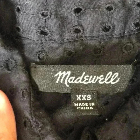 Madewell Perforated Button Front Size XXS - Picture 4 of 5